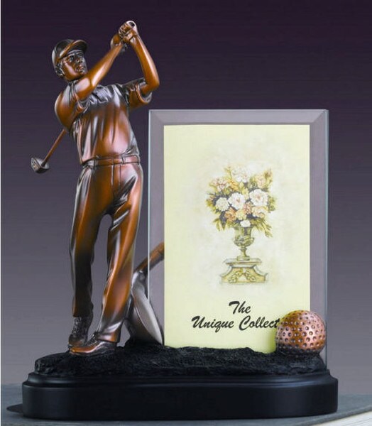 Golfer in Swing Picture Photo Frame Sculpture Artwork Decorative